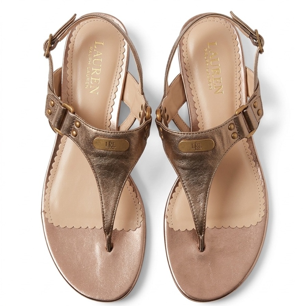 Lauren Ralph Lauren Metallic Brown Sandals